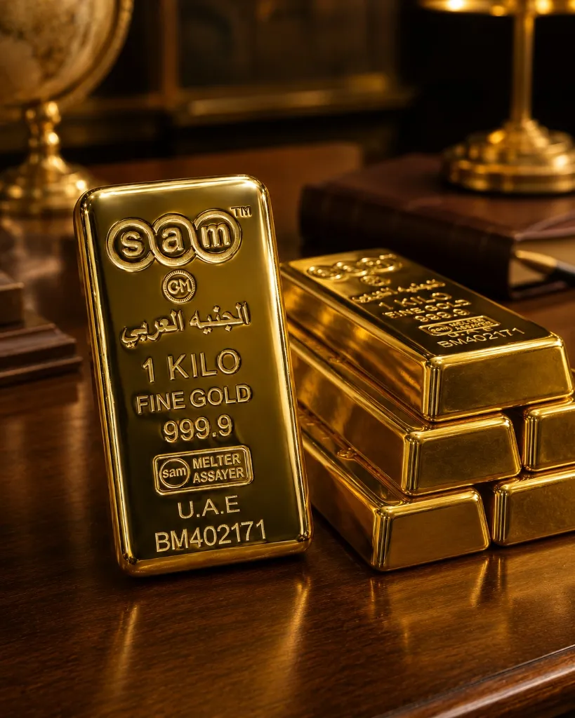 سبائك ذهبية بشعار الجنية العربي
